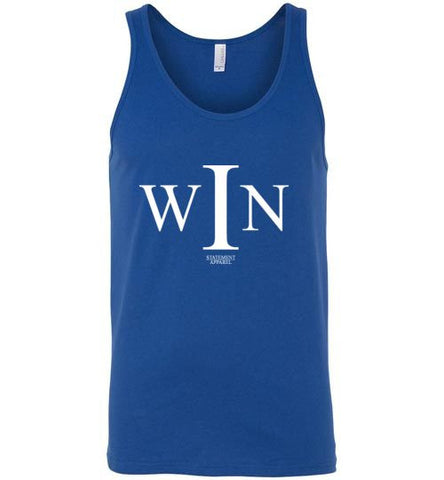 I Win, Adult Cotton Tank Top - STATEMENT APPAREL  - 1